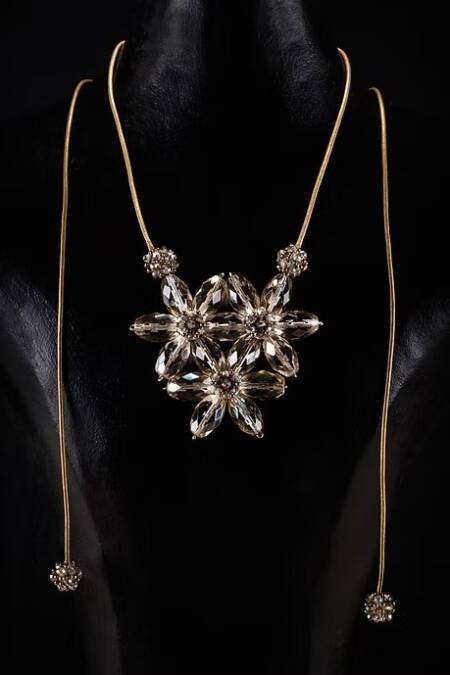 COLLAR TRES FLORES CITRINOS