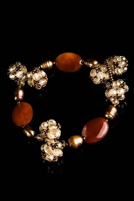 PULSERA UMA DOBLE ESFERA PERLAS