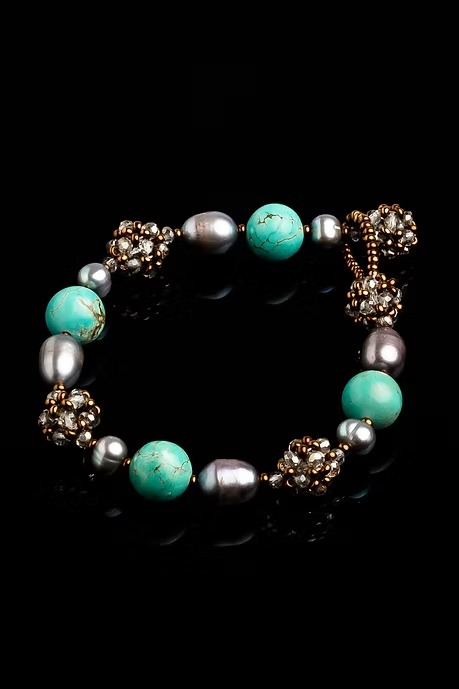 PULSERA UMA ESFERA TURQUESA