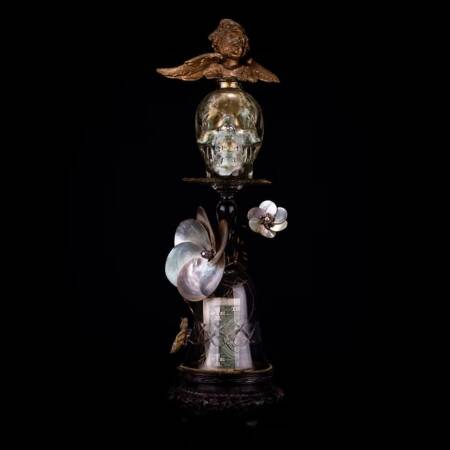 ÁNGEL Y CALAVERA DE CRISTAL