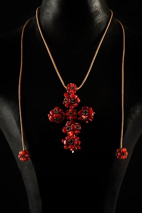 COLLAR CRUZ CORAL