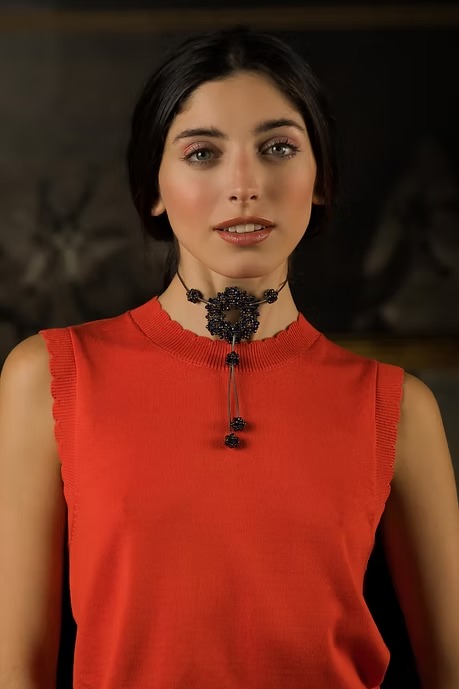 COLLAR CUERO CIELO NEGRO - Imagen 2