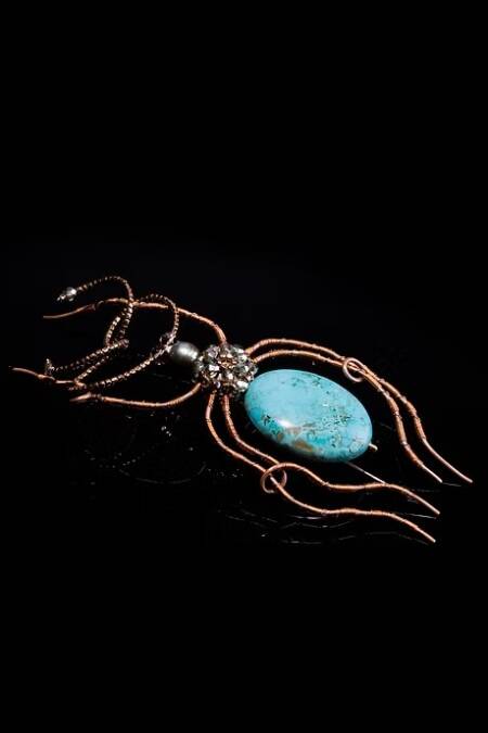 BROCHE ESCARABAJO TURQUESA