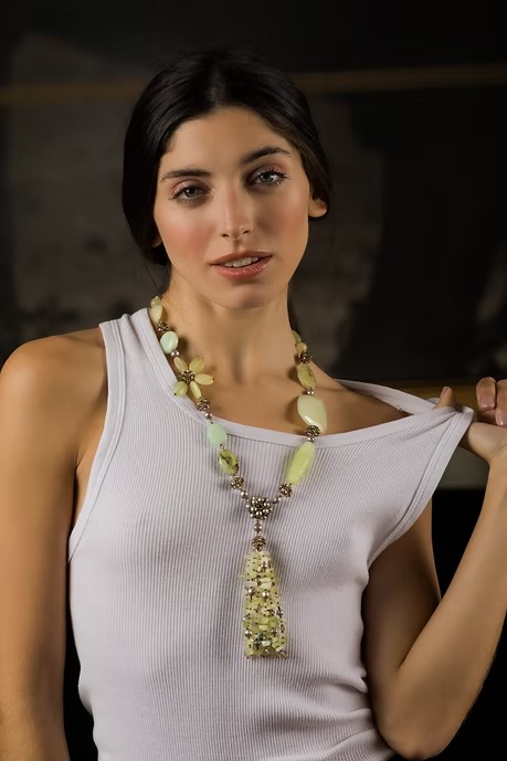 COLLAR JADE Y CRISTALES - Imagen 2