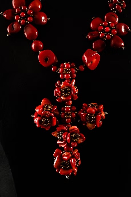COLLAR FLORES CORAL - Imagen 2