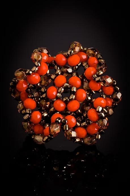 ANILLO FLOR MARINA CORAL