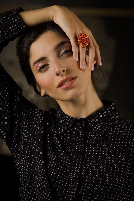 ANILLO FLOR MARINA CORAL - Image 2