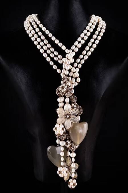 COLLAR DOS LAZOS PERLAS