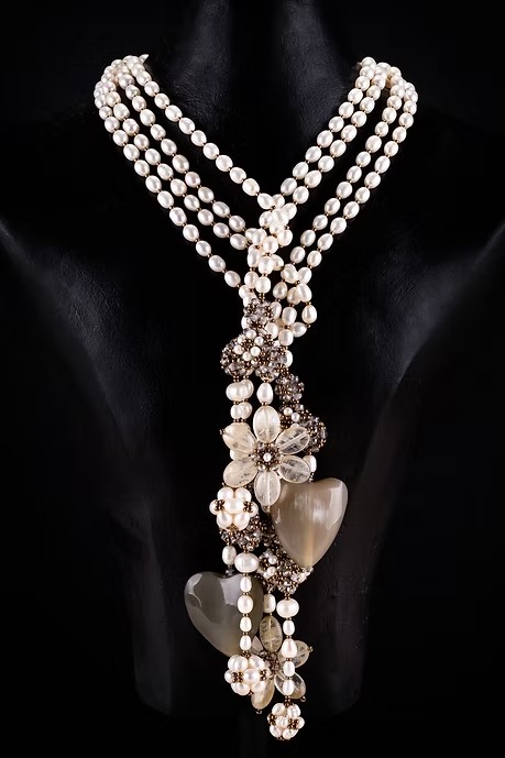 COLLAR DOS LAZOS PERLAS