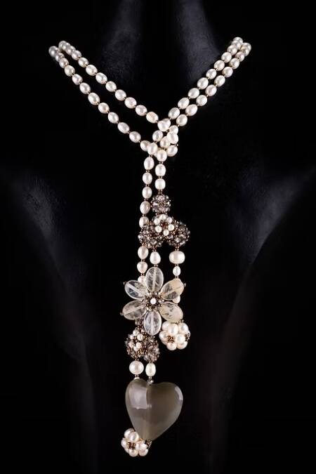 COLLAR LAZO PERLAS