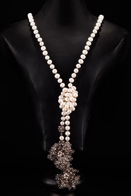 COLLAR LAZO FLOR MARINA - Imagen 2