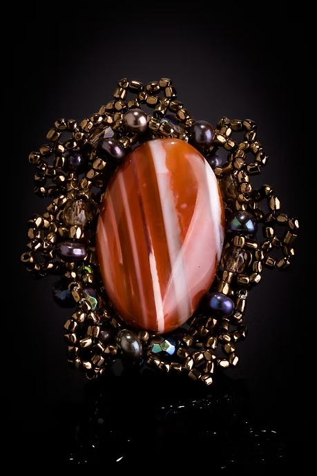 ANILLO AGATA NARANJA