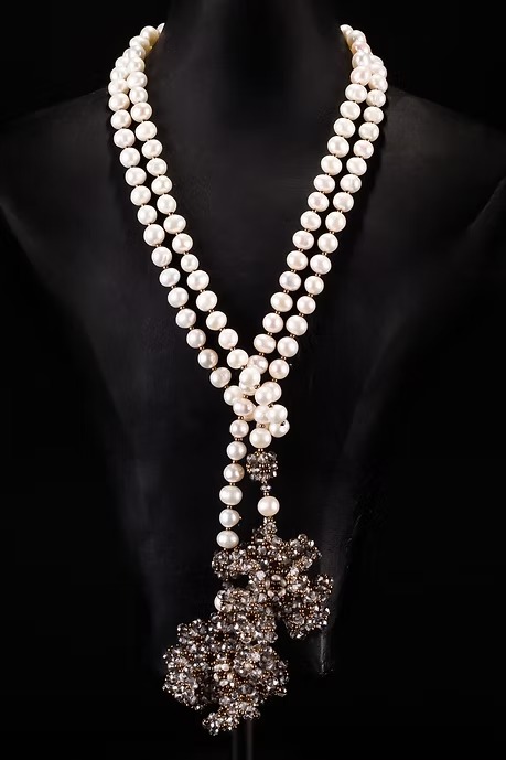 COLLAR LAZO FLOR MARINA