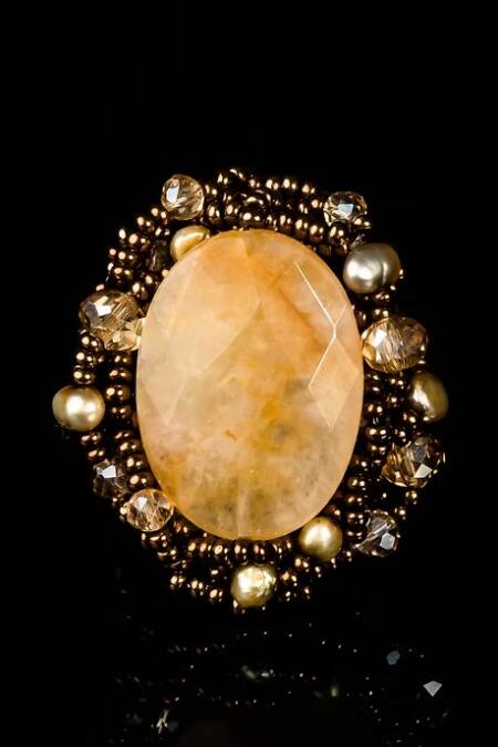 ANILLO CITRINO FACETADO